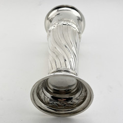 Impressive Set of Four Sterling Silver Vases