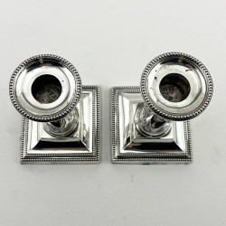 Pretty Pair of Edwardian Sterling Silver Candlesticks