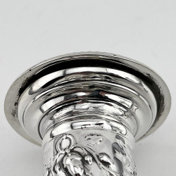 Pretty Pair of Edwardian Sterling Silver Candlesticks