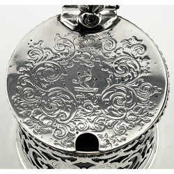 Decorative Good Quality Victorian Sterling Silver Mustard Pot