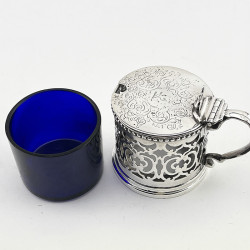 Decorative Good Quality Victorian Sterling Silver Mustard Pot