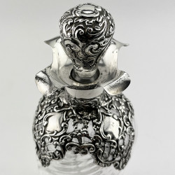 Late Victorian Sterling Silver Neck Glug Glug Decanter