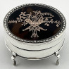 Unusual Gold Pique Tortoiseshell Jewellery or Trinket Box (1908)