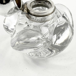 Handsome Edwardian Sterling Silver and Glass Ink Bottle