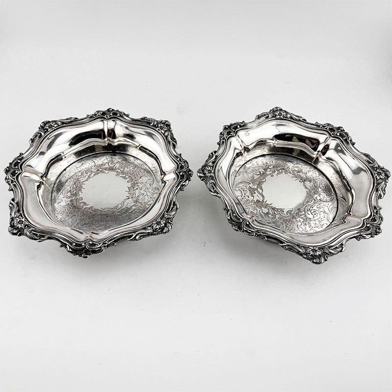Pair of Original Condition Old Sheffield Plate Coasters (c.1835) Pair of Original Condition Old Sheffield Plate Coasters (c.1835)