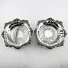 Pair of Original Condition Old Sheffield Plate Coasters