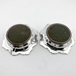 Pair of Original Condition Old Sheffield Plate Coasters