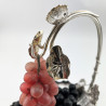 Late Victorian Silver Plated Grape Stand in Rustic Form