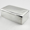 Plain Cedar Lined Sterling Silver Trinket or Cigarette Box