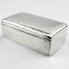 Plain Cedar Lined Sterling Silver Trinket or Cigarette Box