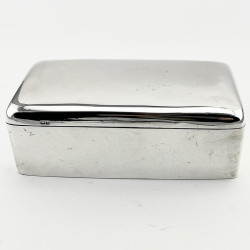 Plain Cedar Lined Sterling Silver Trinket or Cigarette Box