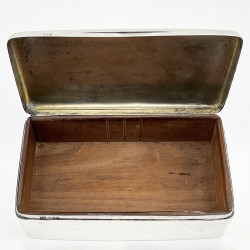 Plain Cedar Lined Sterling Silver Trinket or Cigarette Box