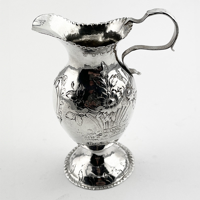 Unusual Shaped George III Sterling Silver Cream Jug (1788)
