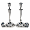 Pair of George III Style Silver Candlesticks