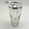 Quality Cut Glass Cocktail Jigger Silver Plated Mount (c.1950)