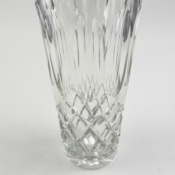 Quality Cut Glass Cocktail Jigger Silver Plated Mount