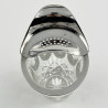 Quality Cut Glass Cocktail Jigger Silver Plated Mount