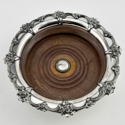 Very Pretty Pair of Old Sheffield Plate Wine Coasters