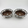 Very Pretty Pair of Old Sheffield Plate Wine Coasters