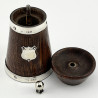 Victorian Urn Shaped Oak and Silver Pepper Grinder