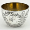 Small Sterling Silver Bowl with Aesthetic Movement Decoration
