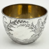 Small Sterling Silver Bowl with Aesthetic Movement Decoration