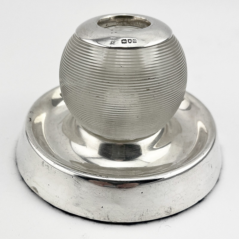 Unusual Late Victorian Glass and Sterling Silver Match Striker (1900)