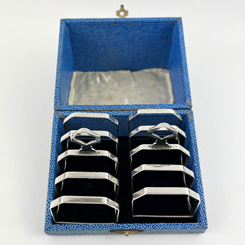 Boxed Pair of Sterling Silver Toast Racks (1938) Boxed Pair of Sterling Silver Toast Racks (1938)