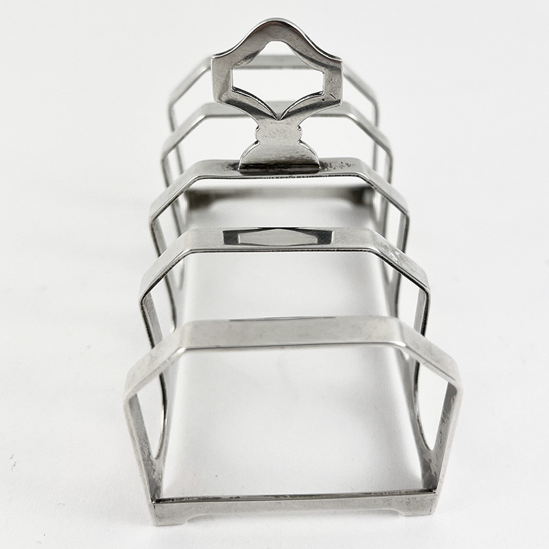 Boxed Pair of Sterling Silver Toast Racks (1938)