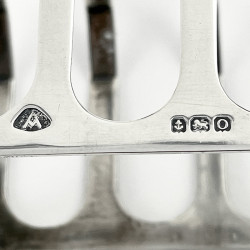 Boxed Pair of Sterling Silver Toast Racks