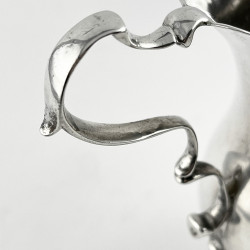 George II Sterling Silver Cream Jug with Scalloped Rim