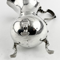 George II Sterling Silver Cream Jug with Scalloped Rim