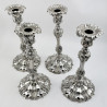 Set of Four Smith & Sissons & Co Victorian Silver Plated Candlesticks