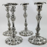 Set of Four Smith & Sissons & Co Victorian Silver Plated Candlesticks