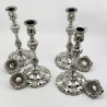Set of Four Smith & Sissons & Co Victorian Silver Plated Candlesticks