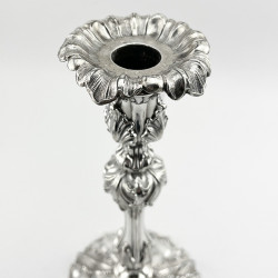 Set of Four Smith & Sissons & Co Victorian Silver Plated Candlesticks