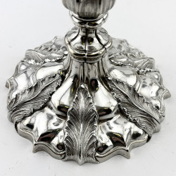 Set of Four Smith & Sissons & Co Victorian Silver Plated Candlesticks