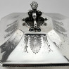 Unusual Decorative Victorian Silver Plated Biscuit or Trinket Box
