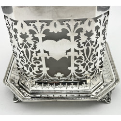Unusual Decorative Victorian Silver Plated Biscuit or Trinket Box
