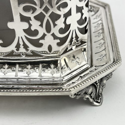 Unusual Decorative Victorian Silver Plated Biscuit or Trinket Box