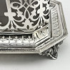 Unusual Decorative Victorian Silver Plated Biscuit or Trinket Box