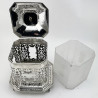 Unusual Decorative Victorian Silver Plated Biscuit or Trinket Box