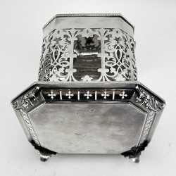 Unusual Decorative Victorian Silver Plated Biscuit or Trinket Box