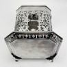 Unusual Decorative Victorian Silver Plated Biscuit or Trinket Box