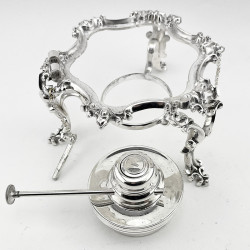Large Victorian Silver Plated Kettle on Stand