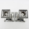 Decorative Pair of Walker & Hall Victorian Silver Plated Dwarf Candlesticks