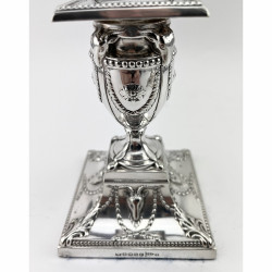 Decorative Pair of Walker & Hall Victorian Silver Plated Dwarf Candlesticks