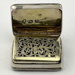 Original William IV Sterling Silver Vinaigrette
