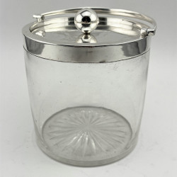 Stylish Plain Edwardian Mappin & Webb Silver Plated Biscuit or Trinket Barrel