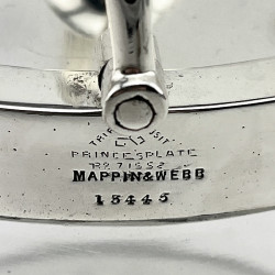 Stylish Plain Edwardian Mappin & Webb Silver Plated Biscuit or Trinket Barrel